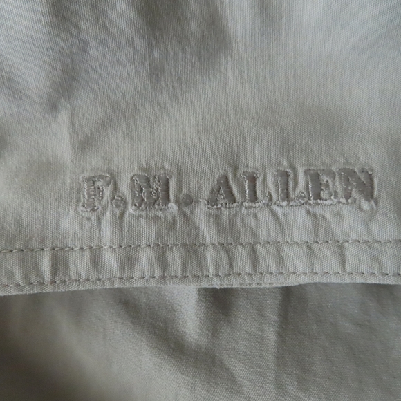 F.M. Allen  Men's beige safari  Button Down Shirt Casual L - Picture 3 of 5